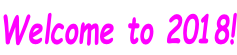 Welcome to 2018!
